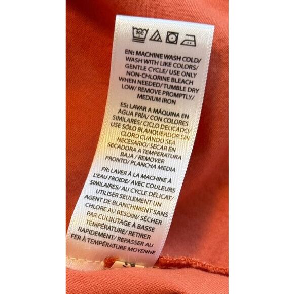 Beachlunchlounge Dress Women Large Orange Boho Chic Coastal Peasant Embroidered - Picture 7 of 8